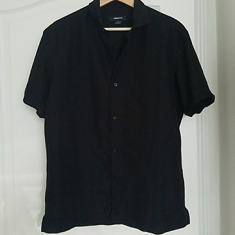 Claiborne black button up shirt size medium